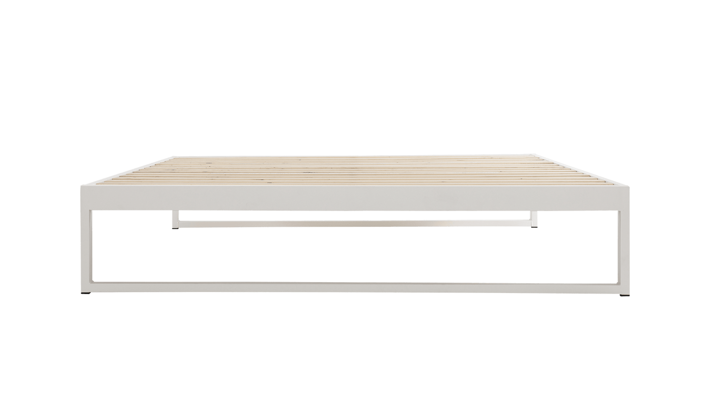 Mínimo - Snow White Steel Bed Frame | KEETSA