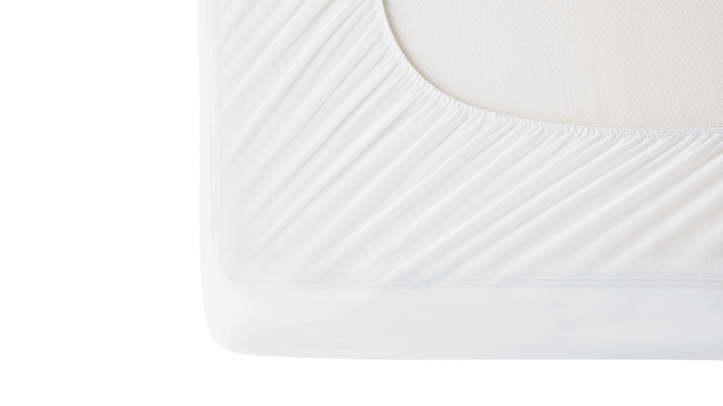Closeup of Breathable mattress inside 5 layers isolated on transparent.  Fitted mattress protector, Cotton fabric, Memory foam, nature para latex  rubber. Comfortable bed advertisement. 3d rendering. 24750138 PNG
