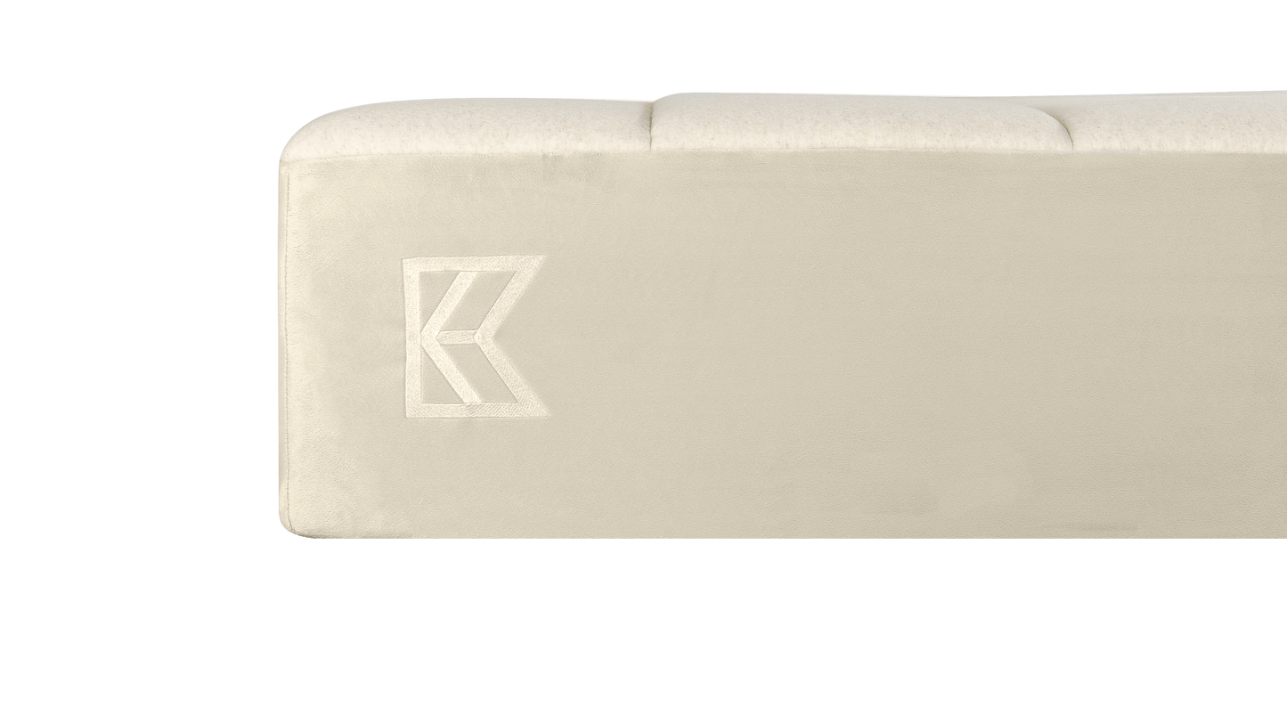 Keetsa Tea Leaf Supreme mattress front profile view emphasizing its thick, supportive build and structured edges for enhanced stability and long-lasting performance.