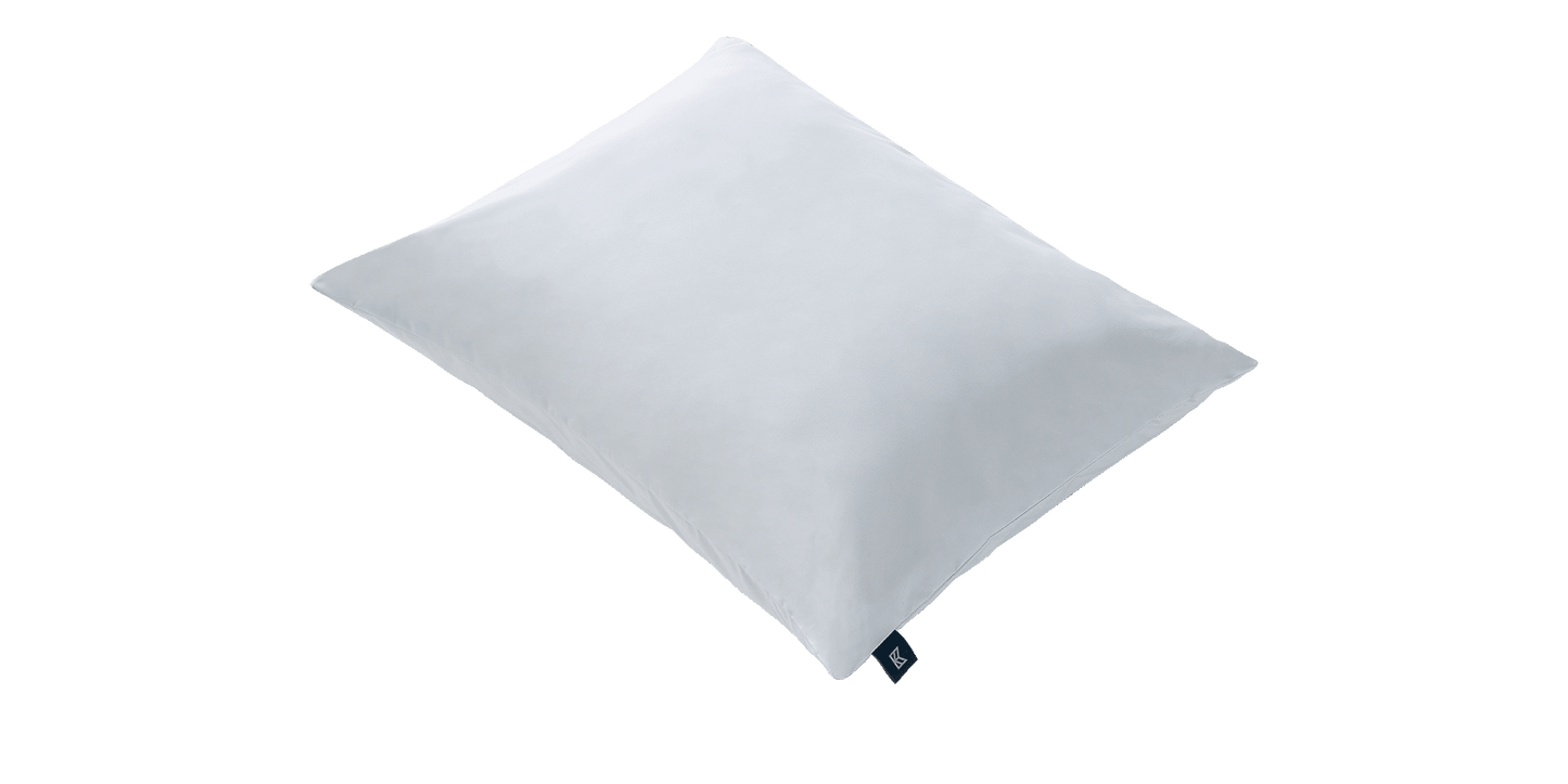 Keetsa Anti-Mite and Sweat-Resistant Pillow Protector traditional style in white with a smooth, fully enclosed design, created to provide a breathable barrier against sweat and dust mites while maintaining pillow comfort.