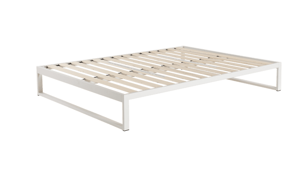 product_image_Mínimo - Snow White Steel Bed Frame | KEETSA
