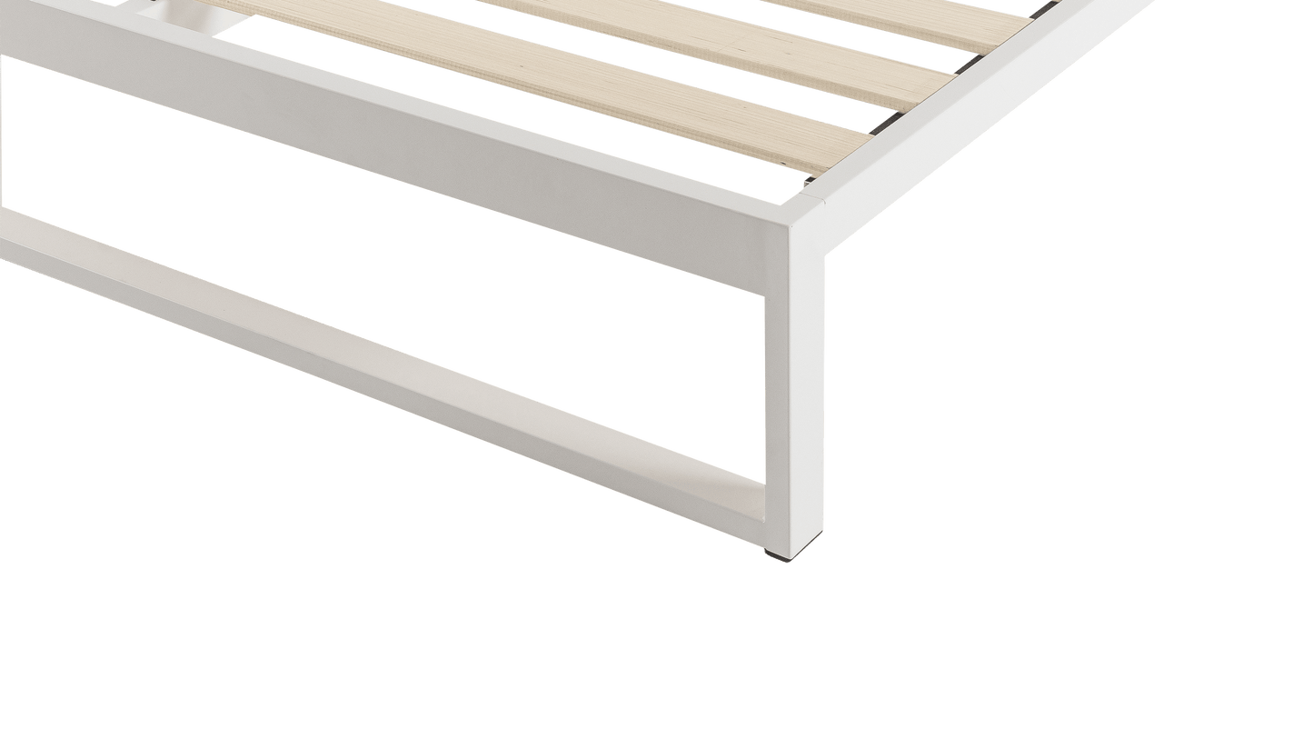 Mínimo - Snow White Steel Bed Frame | KEETSA