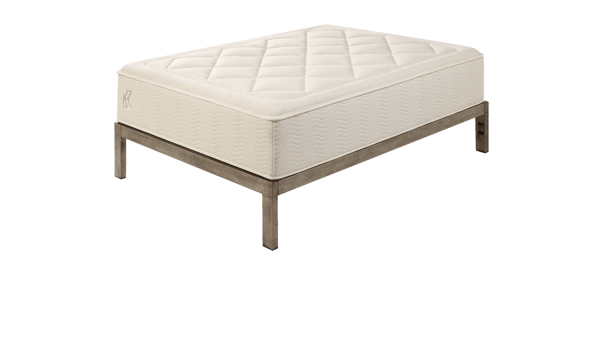 Tea Leaf Dream® mattress angled side view highlighting its quilted pillow-top surface and wave-stitched side panels, designed to provide pressure-relieving comfort, stable support, and a refined upholstered appearance.