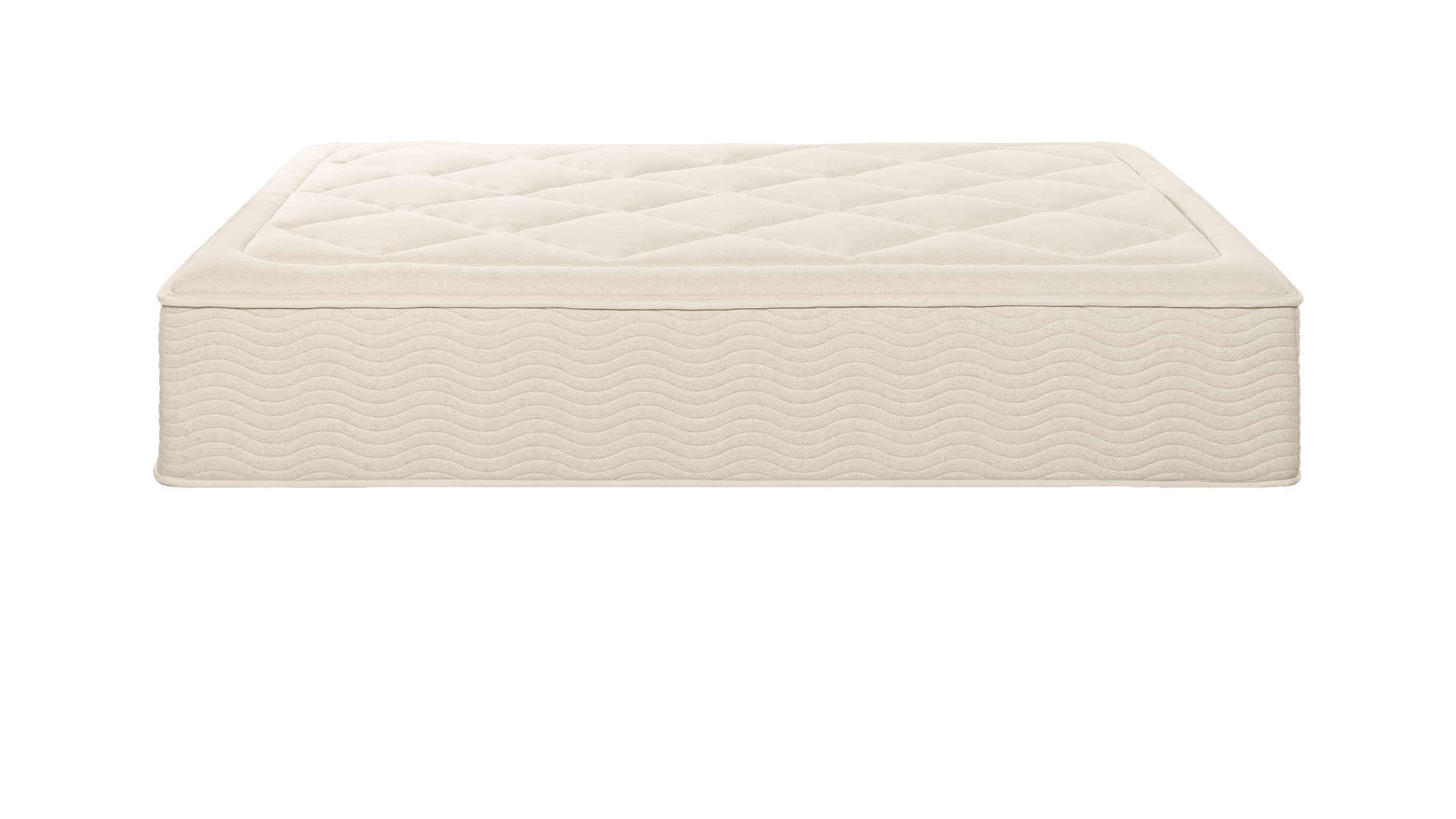 Tea Leaf Dream® mattress front-facing view with plush quilted top and textured side fabric, engineered to deliver dependable comfort, even support, and a streamlined profile for various bed frames.